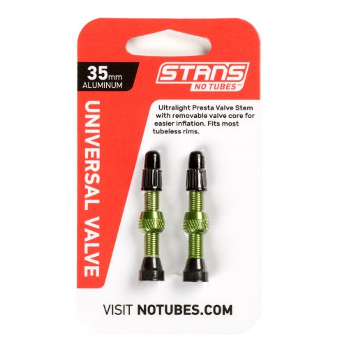 as0181 universal alloy 35mm valve stem pair green a